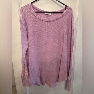 Zenana Outfitters Lavender Long Sleeve Top